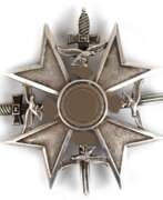 Product catalog. &amp;quot;Spanisches Kreuz&amp;quot; in Silber, 2. WK, Dm. 6 cm