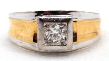 Brillant-Ring, 750er GG/ WG, Brillanten 0,4 ct./vsi, 6,8 g, RG 63