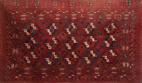 Turkmen Yomut Tasche, braungrundig mit ornamentalem Muster, 88x154 cm - Foto 1