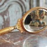 Hand mirror Empire style Gold plated brass Empire Late 19th century - Foto 3