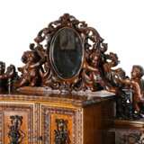 Magnifique bureau sculpte de style baroque neo-gothique. France 19&egrave;me si&egrave;cle. Carved wood Eclecticism 19th century - photo 7