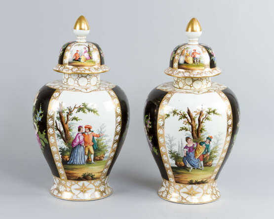 Pair of Dresden Vases - Foto 1