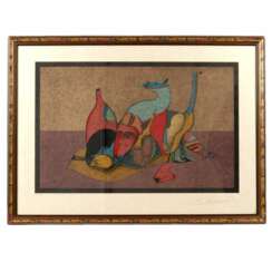 Mikha&iuml;l Chemyakine. Nature morte. Lithographie de lauteur. 