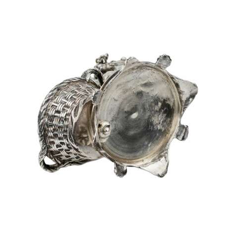 Witty silver salt cellar with a bear Grachev`s workshop. 1889. Silver 84 Eclecticism Late 19th century - photo 6