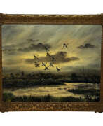 Traditionalismus. Oil Painting Ducks Pintails Flushed Out