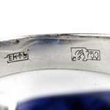 18K white gold ring with diamonds and tanzanite. Diamonds 21th century - photo 8