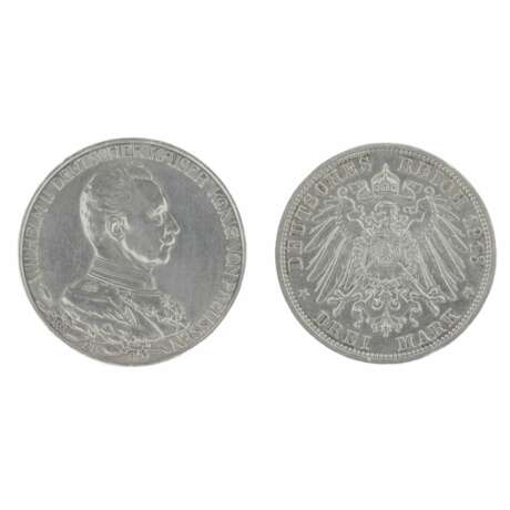 Pi&egrave;ce en argent de 3 marks. Allemagne 1913. Silber Early 20th century - Foto 1