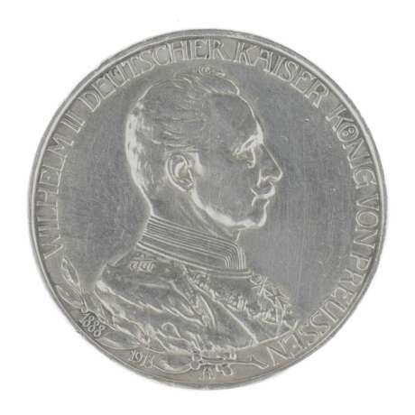 Pi&egrave;ce en argent de 3 marks. Allemagne 1913. Silber Early 20th century - Foto 2