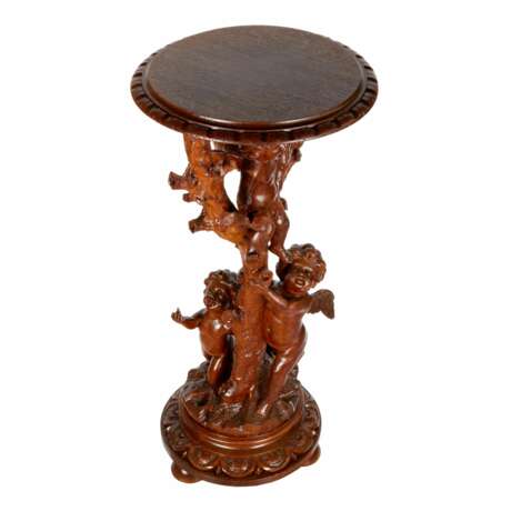 Wooden console with carved cupids. Wood 19th century - photo 4