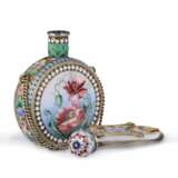 Silver pendant bottle of Maria Semenova. Enamel Romanticism Late 19th century - photo 4