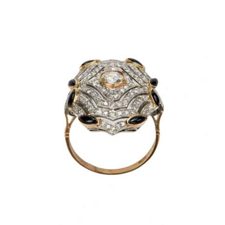 Gold ring with diamonds. Diamonds 20th century - photo 7