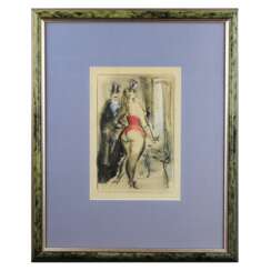 Konstantin Ivanovich Rudakov. Erotic pastel. At the mirror. Variety show. 