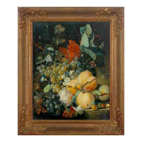 Fruit in the style of Jan van Huysum. Canvas At the turn of 19th -20th century - photo 1