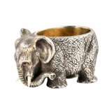 Silver salt cellar elephant. Silver 88 20th century - photo 1