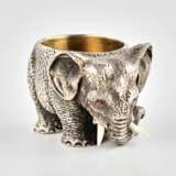 Silver salt cellar elephant. Silver 88 20th century - photo 2