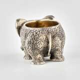 Silver salt cellar elephant. Silver 88 20th century - photo 4