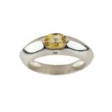  Bague Piaget en or blanc avec saphir jaune et diamant. 1998 Diamond The end of the 20th century - Foto 2