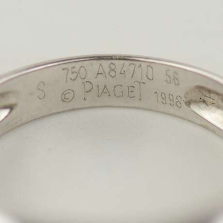  Bague Piaget en or blanc avec saphir jaune et diamant. 1998 Diamond The end of the 20th century - Foto 6