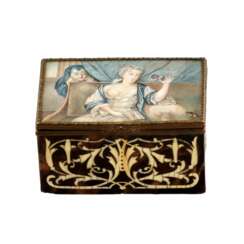 Box with erotic scene. 19th century