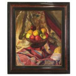 LUIS GARC&Iacute;A OLIVER. Nature morte aux pommes. 