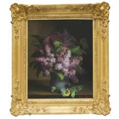 Nature morte Lilas. L&eacute;onine MATHA. Le tournant du 19e-20e si&egrave;cle. 