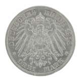 Pi&egrave;ce en argent de 3 marks. Allemagne 1913. Argent Early 20th century - photo 3