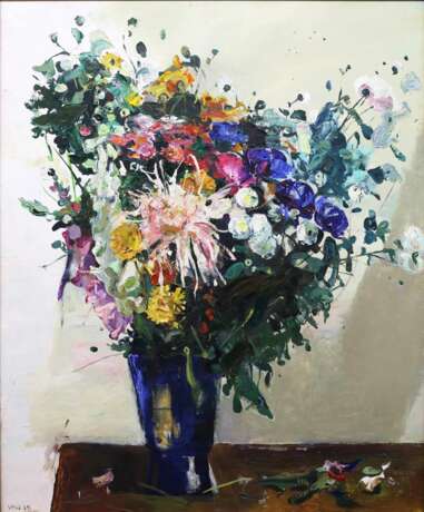 Valdis Kreslinsch. Fleurs. Nature morte. Canvas oil 20th century - Foto 2