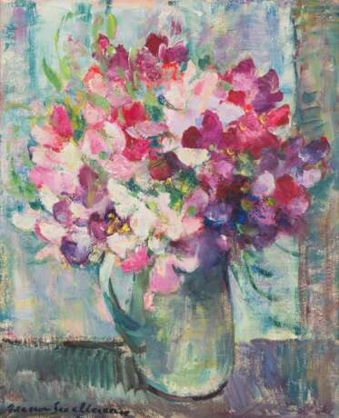 Still life Flowers in a jug. Anna Snellman. Finland 1884-1962 Canvas oil 20th century - photo 4