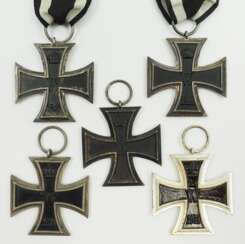 Preussen: Eisernes Kreuz, 1914, 2. Klasse - 5 Exemplare.