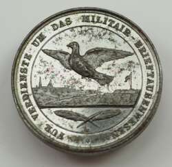 Preussen: Medaille für Verdienste um das Militär-Brieftaubenwesen, in Eisen.