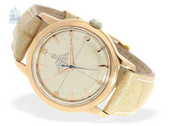 Armbanduhr: besonders schönes Omega Automatikchronometer in 18K Rotgold, Baujahr 1951 - photo 1