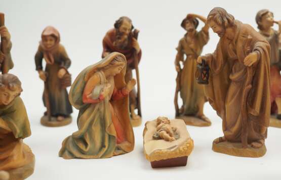 Weihnachtskrippe: Komplettes Set Krippen-Figuren - Anri, Frangarz Bozen. - Foto 3