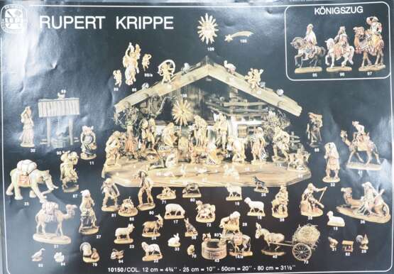 Weihnachtskrippe: Hl. 3 Könige und weitere Figuren sowie Tiere - Rupert Krippe, Lepi, St. Ulrich Italien. - photo 6