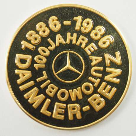 Daimler Benz Automobil 100 Jahre 1886-1986 GOLD Medaille, im Etui. - Foto 3