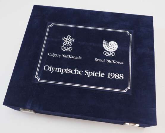 Olympische Spiele 1988 - SILBER Münzen Sammlung, im Etui. - Foto 5