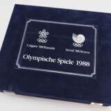 Olympische Spiele 1988 - SILBER Münzen Sammlung, im Etui. - фото 5