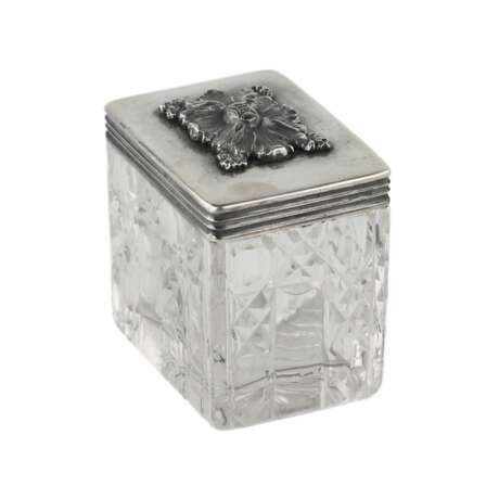 Russian crystal box with a silver lid. St. Petersburg. 1837. Silver 19th century - photo 2