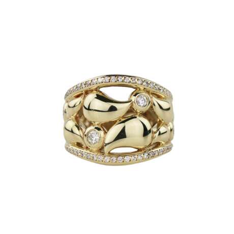 Gold ring with diamonds. Diamonds 21th century - photo 3