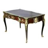 Magnificent writing desk in wood and gilded bronze Louis XV style. Wood 19th century - photo 1