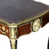 Magnificent writing desk in wood and gilded bronze Louis XV style. Wood 19th century - photo 8