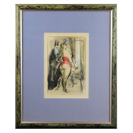 Konstantin Ivanovich Rudakov. Erotic pastel. At the mirror. Variety show. pencil 20th century - photo 1