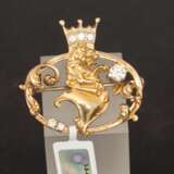 Gold brooch with 6 natural diamonds Gold Other style At the turn of 19th -20th century - photo 1