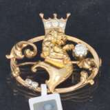 Gold brooch with 6 natural diamonds Gold Other style At the turn of 19th -20th century - photo 5