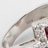 Gold ring with rubies and diamonds. Diamond 21th century - photo 7