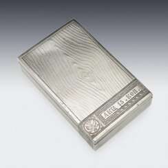 Silver Russian cigar box