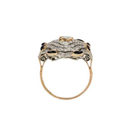 Gold ring with diamonds. Diamonds 20th century - photo 4