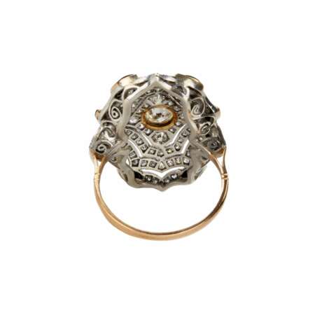 Gold ring with diamonds. Diamonds 20th century - photo 5