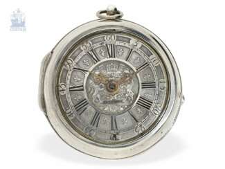 Taschenuhr: frühe englische Doppelgehäuse-Spindeluhr hoher Qualität, signiert Tompion London, vermutlich um 1700