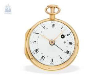 Taschenuhr: museale Sammleruhr, originale Uhr des königlichen Uhrmachers Julien Le Roy mit Doppelkomplikation: Repetition und Datum, Paris 1740, No. 1648