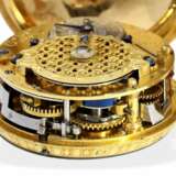 Taschenuhr: museale Sammleruhr, originale Uhr des königlichen Uhrmachers Julien Le Roy mit Doppelkomplikation: Repetition und Datum, Paris 1740, No. 1648 - photo 3